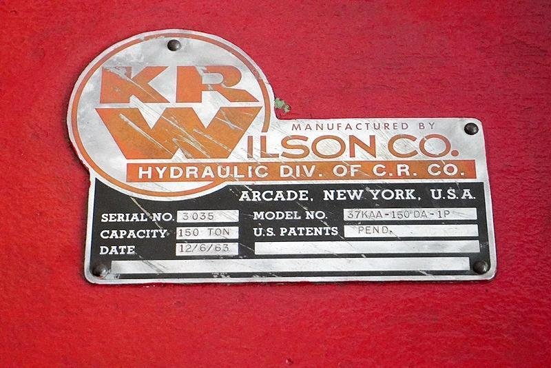 150 TON KR WILSON MODEL #37KAA-150DA-1P H-FRAME PRESS: YOBRO #25926