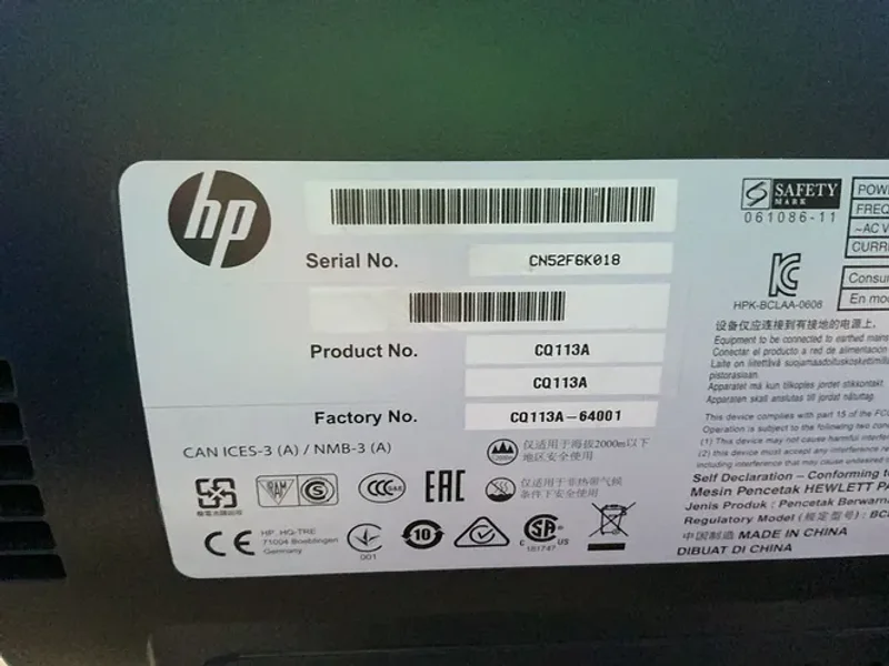 HP PRINTER   -  CQ113A