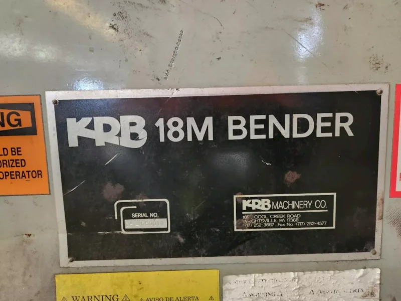 KRB MODEL #18M ELECTRO MECHANICAL ROTARY REBAR BENDER : YOBRO #25147