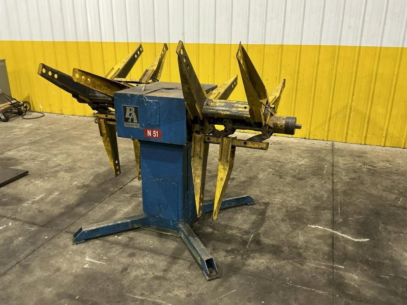 2,800 LB X 12" PA INDUSTRIES MODEL #DSRA-2800 DOUBLE END UNCOILER COIL REEL: YOBRO #26132