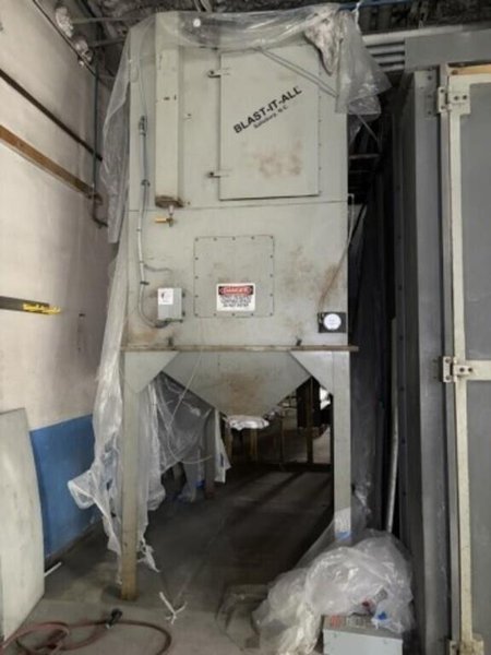 2012 BLAST-IT-ALL MODEL ROOM 9' x 10' x 10' WALK-IN BLAST CABINET: YOBRO #25314