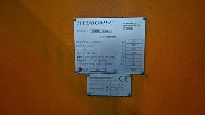 30 TON HYDROMEC TURBO-300-S TRIM PRESS