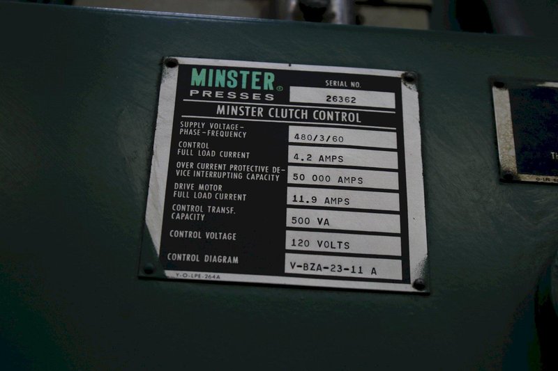 75 TON MINSTER DIE NAMIC BACK GEARED OBI PRESS: STOCK #76283