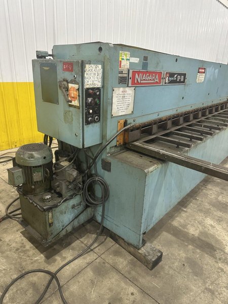 10&#039; X 1/4&quot; MODEL #SP-10-1/4 NIAGARA HYDRAULIC SHEAR: YOBRO #23863