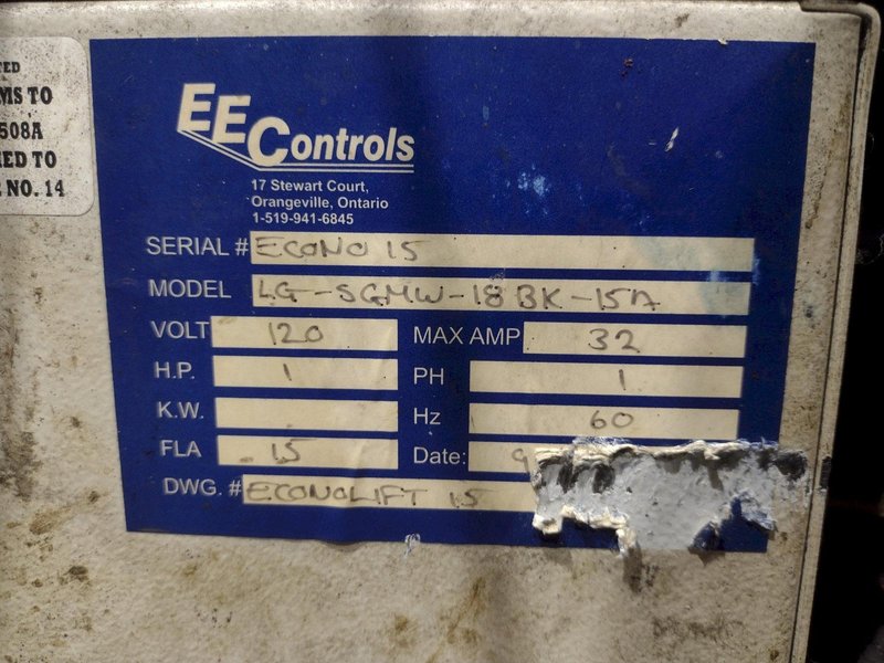 2,000 LBS X 96" X 72" ECONOLIFT MODEL #DT-SL38-20 LIFT TABLE: YOBRO #24990