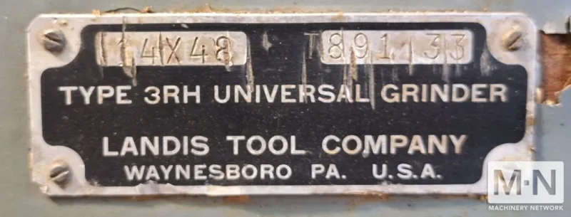 14" x 48" Landis 3RH Universal Cylindrical Grinder