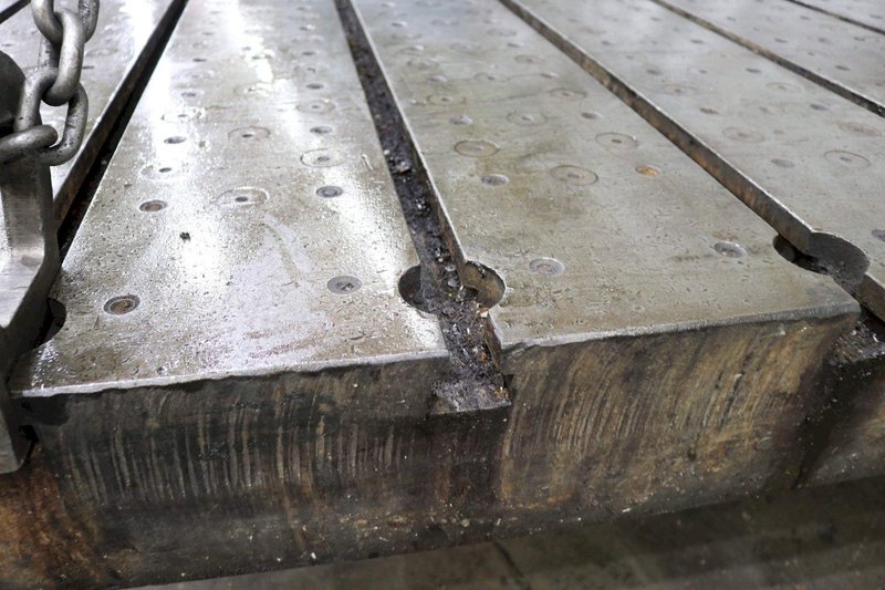 139&#039; X 84&#039; X 8&#039; T-SLOTTED BOLSTER PLATE: STOCK #72892