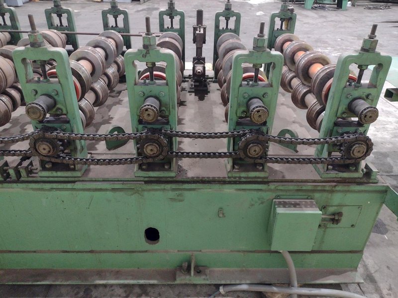 16 STAND X 4&quot; x 36&quot; WIDE R-PANEL ASC ROLLFORMER LINE WITH REEL &amp; CUT OFF, BECK CONTROLS: STOCK 21176