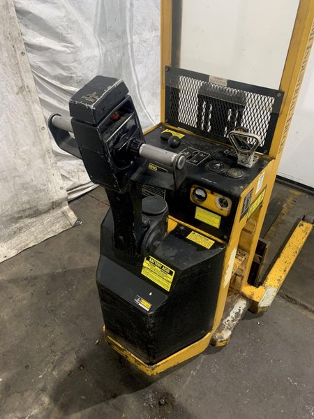 2,000 LB BIG-JOE PDI-24-A05 ELECTRIC WALK BEHIND FORKLIFT. STOCK # 1164723.