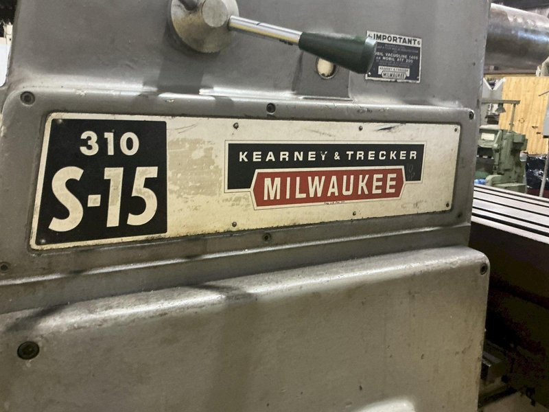 #3 KEARNEY &amp; TRECKER MODEL #310 S-15 HORIZONTAL MILL K&amp;T MILWAUKEE : YOBRO #25930