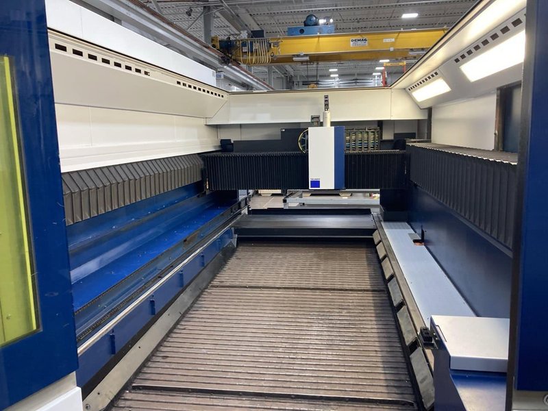 5000 Watt Trumpf TruLaser 5030 fiber, 2012 – REFURBISHED TruDisk 5001 15,691 Beam on Hours, Nozzle Changer, LMC Ready