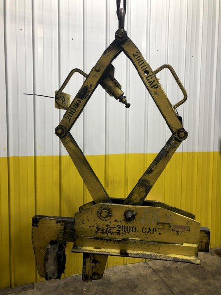 2,000 LB 1 TON MAN SAVER SINGLE RIM VERTICAL COIL LIFTING TONG SCISSOR TYPE COIL LIFT: STOCK #15819