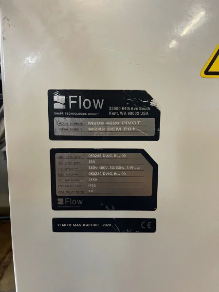 2020 FLOW MACH 200 4020 PIVOT PLUS | Waterjet Cutters