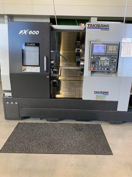 Takisawa FX-600 Multi-Axis CNC Lathe, 2017- Twin Turret, Twin Spindle,  Y-Axis, 2 Year Fanuc Warranty, Low Hours