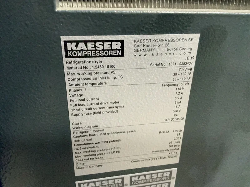KAESER REFRIGERATION DRYER   -  TB19