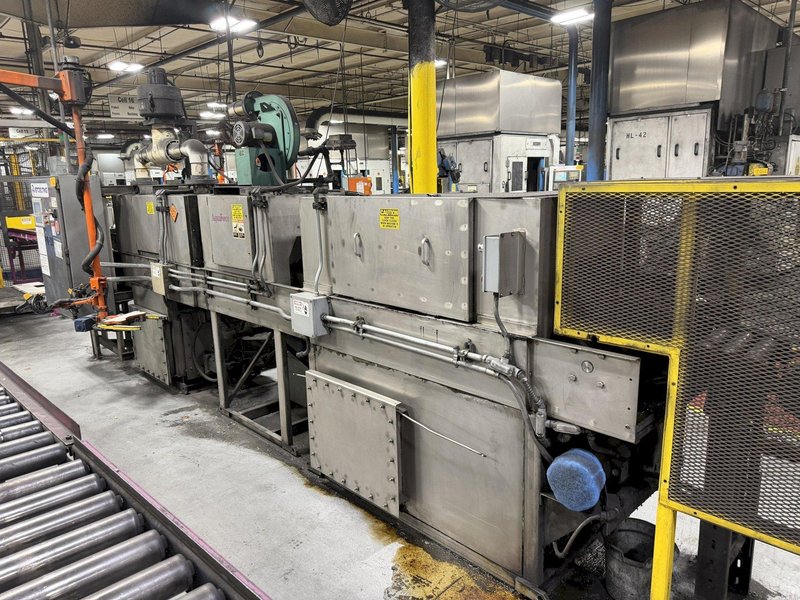 12" X 12" STOELTING MODEL #AQF-112 AQUAFORCE STAINLESS STEEL GAS FIRED CONVEYOR STYLE PARTS WASHER: YOBRO #26167