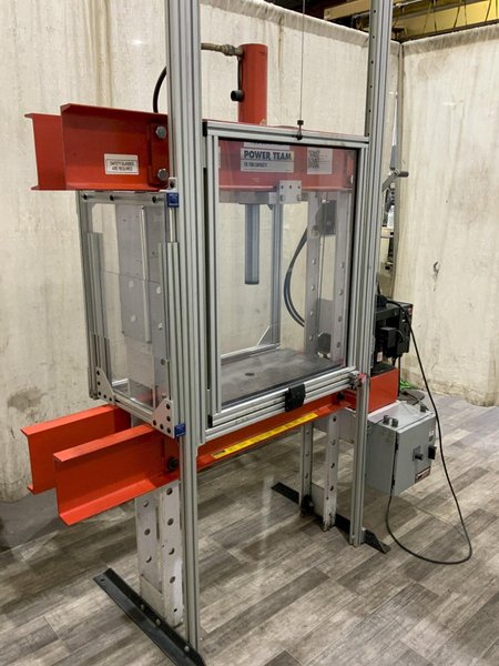 25 TON POWER TEAM HYDRAULIC H FRAME SHOP PRESS STOCK #81276