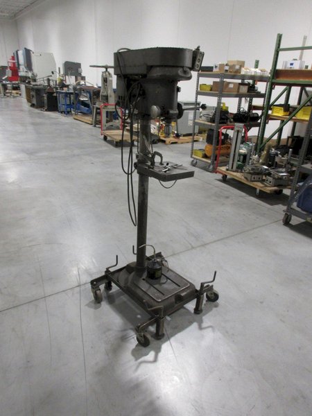 Atlas Model 1060 15" Drill Press On Shop Made Portable Stand with Screw Down Leveling Feet, 115/230 V Single Phase- Auction Item