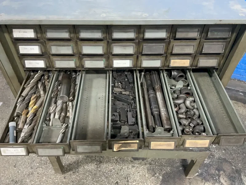 ADDRESSOGRAPH 70 @ 4 “ X 21” X 1.5” SMALL TOOL CABINET