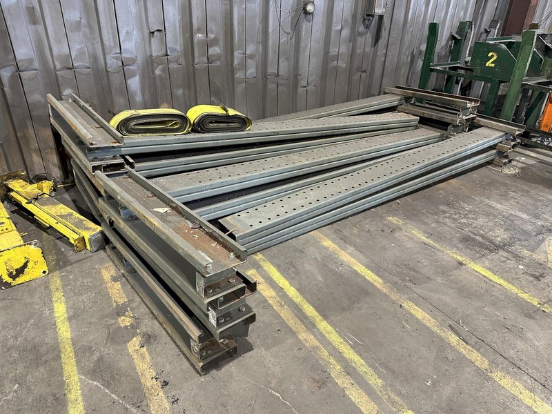 (12) 12&#039; HIGH ADJUSTABLE CANTILEVERED STORAGE RACKING: UPRIGHTS &amp; ARMS: STOCK #21237