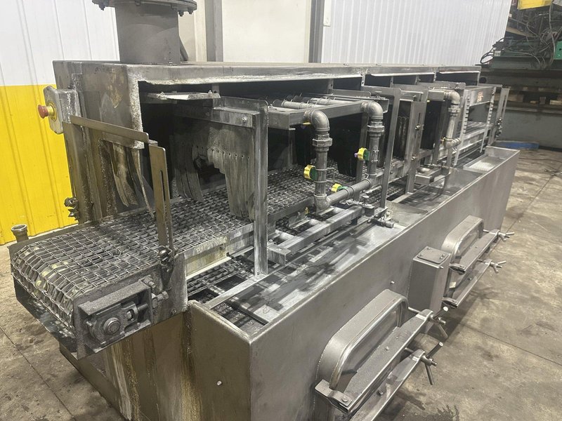 14&quot; W X 10&quot; H 2019 ALLIANCE AQUAMASTER CB-1400E STAINLESS STEEL CONVEYOR BELT 3 STAGE PARTS WASHER: STOCK #23104