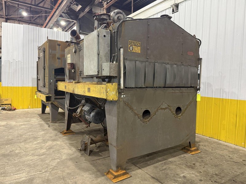 72" WIDE x 16" HIGH PANGBORN MODEL #ES1821-125 TOP &amp; BOTTOM PLATE SHOT BLAST MACHINE, WITH DUST COLLECTOR: YOBRO #25181