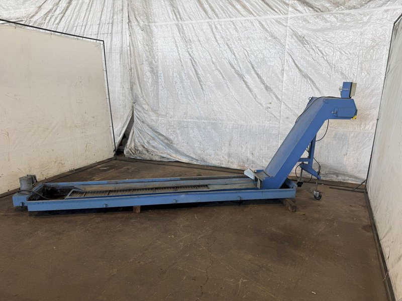 108&quot; LONG X 9&quot; WIDE HENNIG M5 POWERED CHIP CONVEYOR. STOCK # 1000525