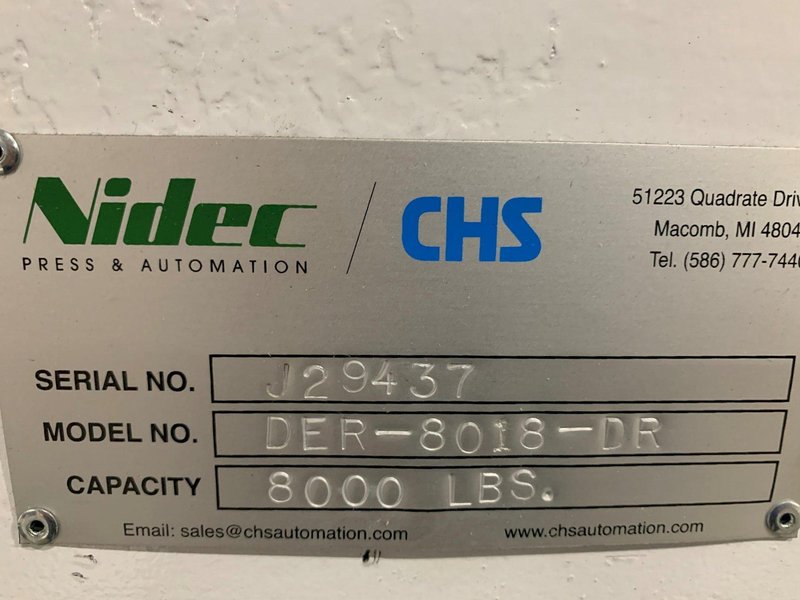 NIDEC CHS Double End Motorized Coil Reel 8,000 Lb x 18&quot; Wide