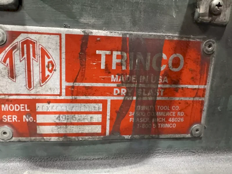 TRINCO 404X40SE DELUXE BLAST CABINET: YOBRO #25758