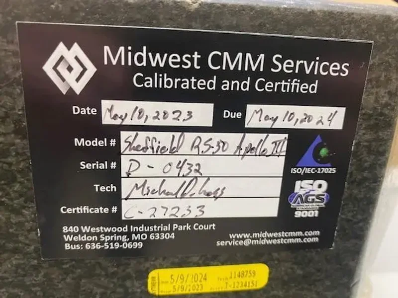 SHEFFIELD RS-50 APOLLO III | Coordinate Measuring Machines