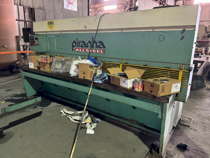 10' X 1/4" PIRANHA M1/4-10 HYDRAULIC SHEAR. STOCK # 0342325