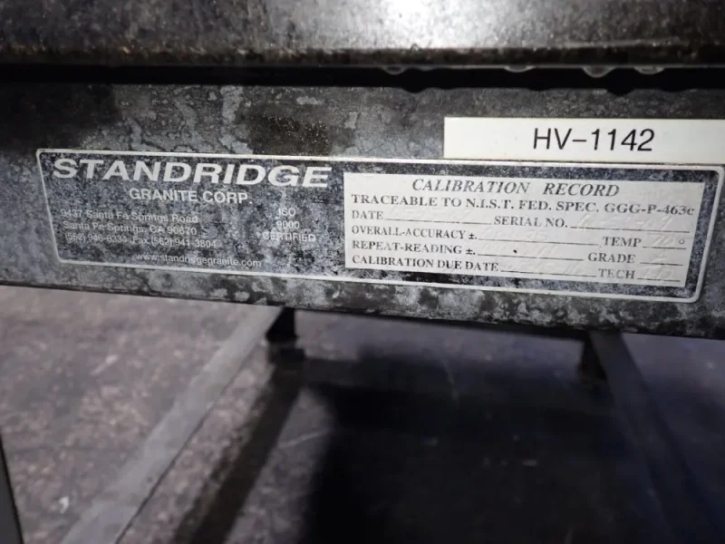 STANDRIDGE GRANITE CORP 37" X 68" GRANITE SURFACE PLATE