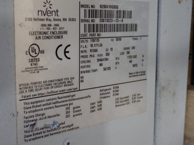 NVENT HOFFMAN 3940/4104 BTU ELECTRONIC ENCLOSURE AIR CONDITIONER  -  N280416G050