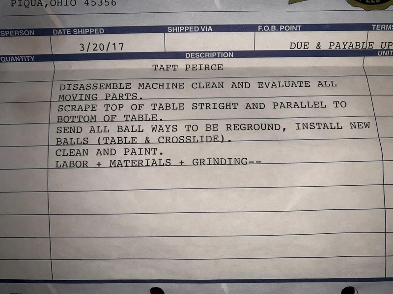 5" x 12" Taft-Peirce Manual Precision Surface Grinder (rebuilt)