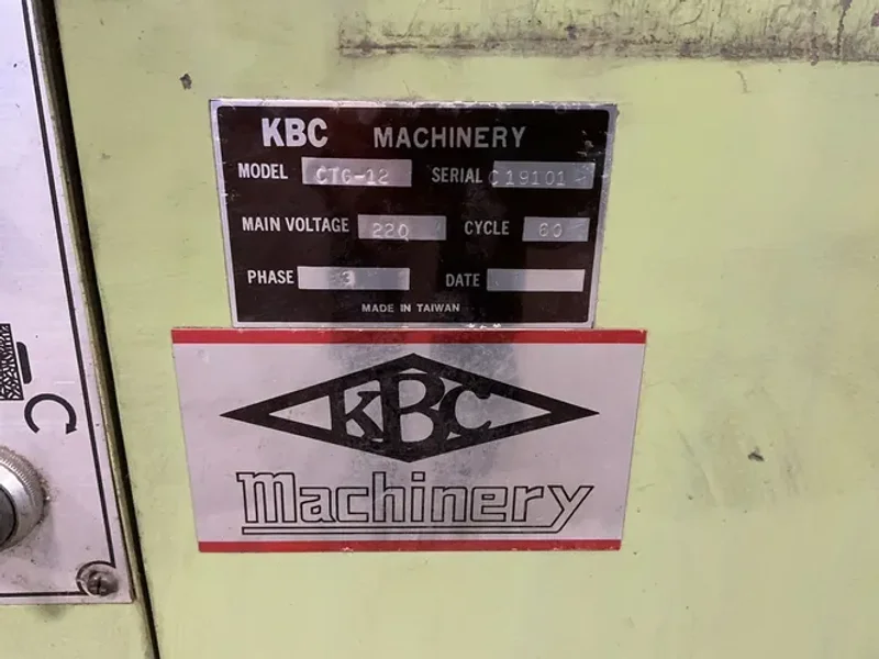 KBC MACHINERY 2” CENTERLESS GRINDER  -  CTG-12