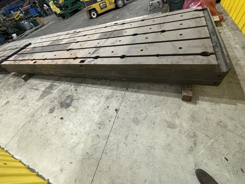 77" X 226" X 13-3/4" HIGH T-SLOTTED FLOOR LAYOUT PLATE: STOCK #11259