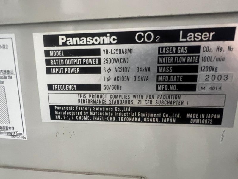 2500 WATT MAZAK SUPERTURBO X-48 MKII CNC LASER CUTTING MACHINE
