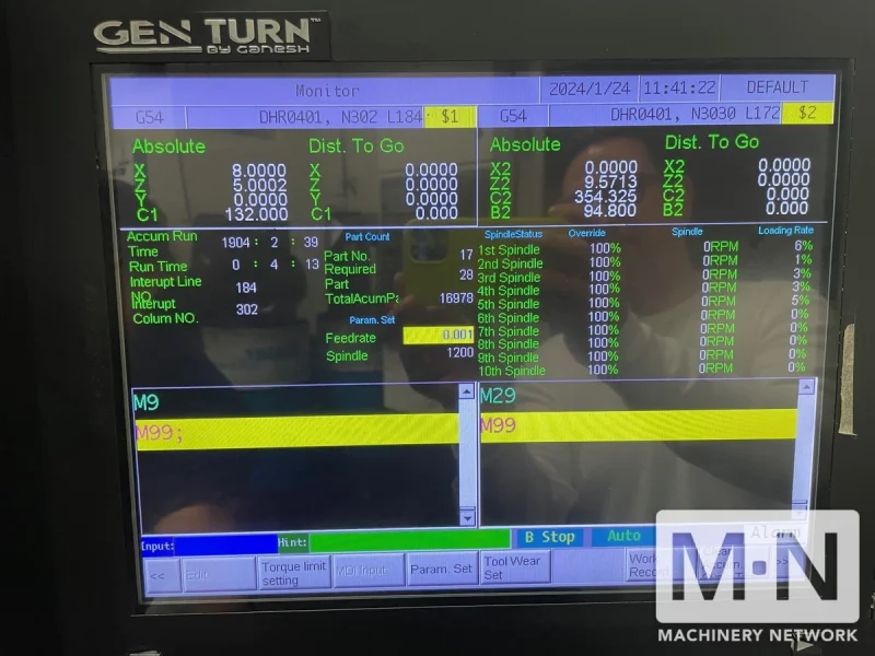 Expand Machinery Gen Turn 36CS CNC Swiss Lathe, 2021 - Only 1900 Hours!