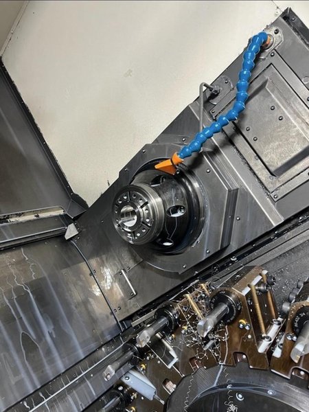Okuma LT3000 EX Twin Star Multi Axis CNC Lathe, 2020 – Renishaw Probe, Bar Feeder, Chip Conveyor