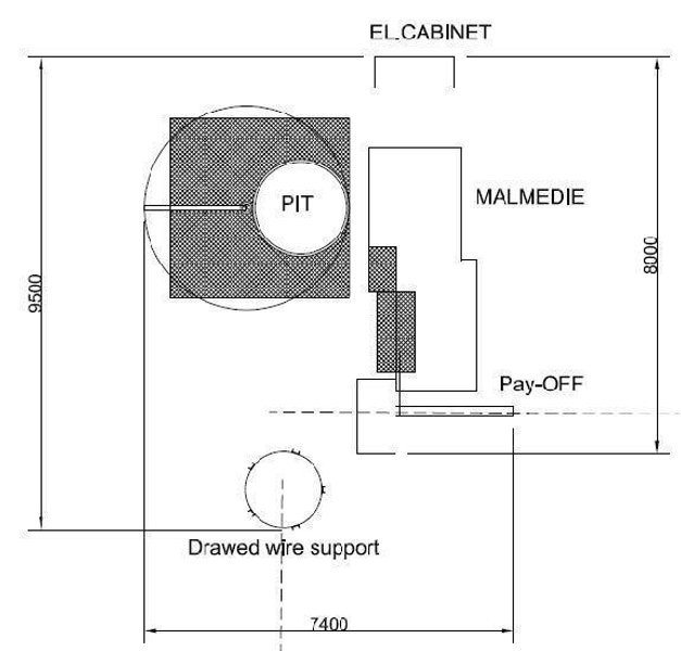 MALMEDIE 900mm Horizontal Wire Drawing Bull Block - High Efficiency