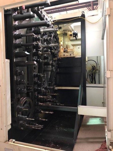 Mazak Integrex e-420H-ST, Multi Axis Lathe, 2016 – 15″ Kitagawa Chucks, 5.19″ Bore, Lower Turret, Chip Conveyor, Mist Collector, Through-Spindle Coolant, Renishaw Probe, 80 ATC