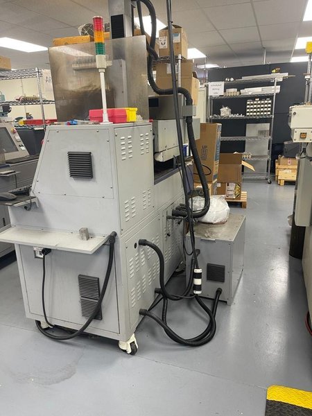 Perseo Erie 430i Drillmate CNC EDM, 2011 – 22 Station Tool Changer, PC Based CNC Controller, De-Ionized Water Filtration System, Transformer