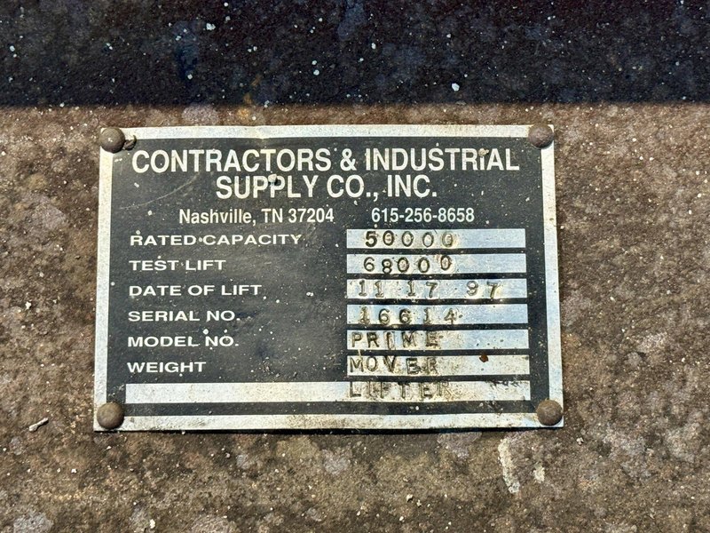25 TON/50,000 LB X 15' CONTRACTORS &amp; INDUSTRIAL INC SPREADER BAR. STOCK # 0874826