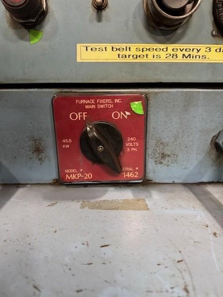 FURNACE FIXERS #MKP-20, BELT OVEN