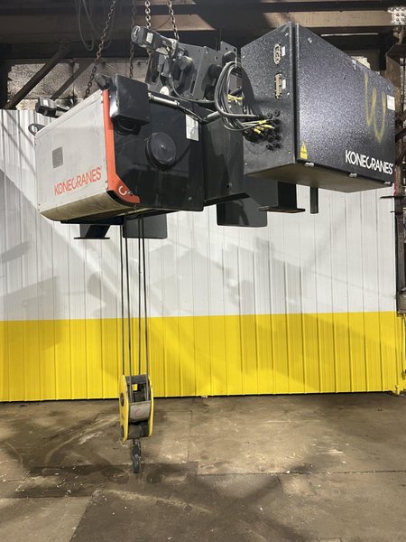 17.5 TON (2014) KONE-CRANES MODEL #CXT60410160P75GGN0S SINGLE GIRDER OVERHEAD CRANE HOIST &amp; TROLLEY: STOCK #18634