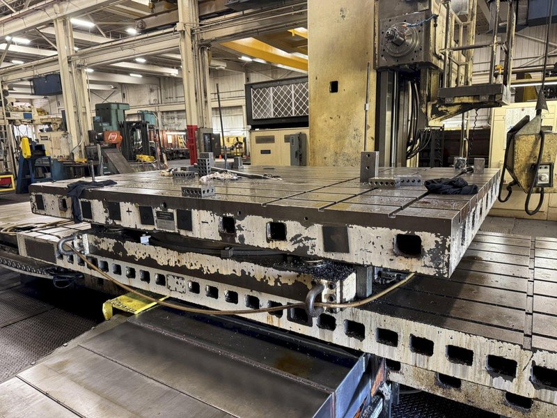 6&quot; GIDDINGS &amp; LEWIS H60-T CNC 4-AXIS HORIZONTAL BORING MILL WITH POWERED TAILSTOCK. STOCK # 1002025