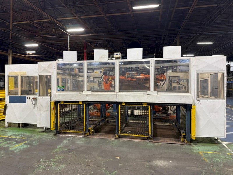 DUAL 315 TON AP&amp;T HOT STAMPING HYD. PRESS LINE W/ SCHWARTZ ROLLER HEARTH FURNACE
