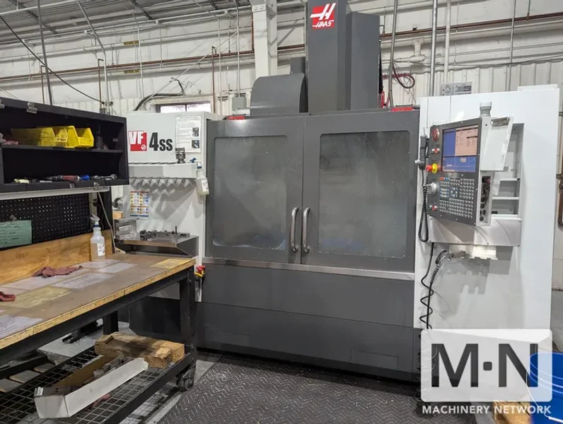 HAAS VF-4SS Wired w/ 4th Axis CNC VMC, 2013