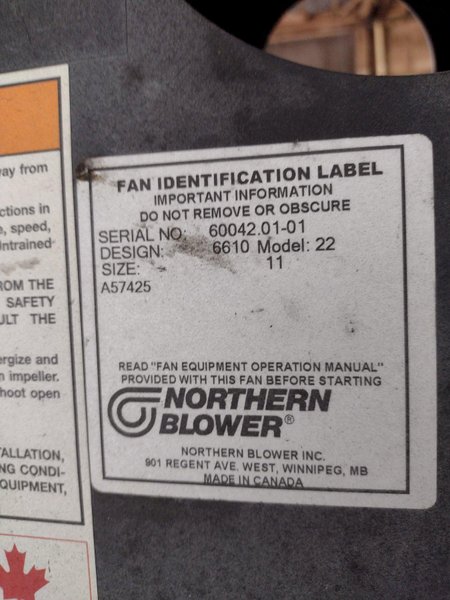 1500 CFM WARD-DEVANSCO MODEL #DV-18015 WET TYPE DUST COLLECTOR: STOCK #18630