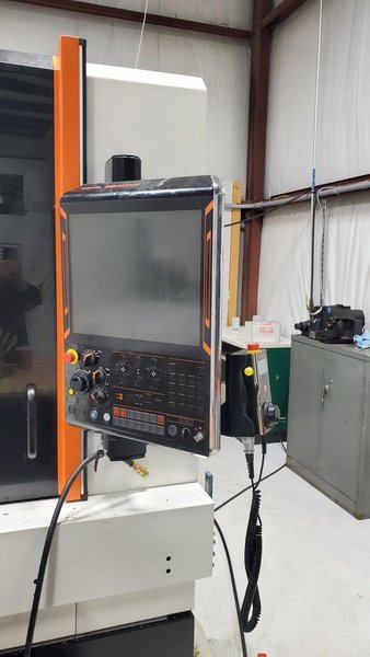 Mazak VCN 570C VMC, 2023 – Dual Probing Kit, Chip Conveyor, Thru Spindle Coolant, Mist Collector